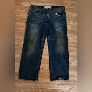 Men's Dark Blue Straight-Leg Jeans